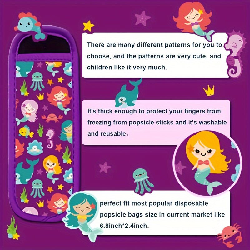 Neopren Muzli Popsicle Qopqog'i - Popsikllaringizni uslubda sovuq tuting, bu yoqimli va qayta ishlatiladigan qopda. Sizning oshxonangiz va ovqatlanish aksessuarlaringiz uchun mukammal, turli naqshlarda mavjud.