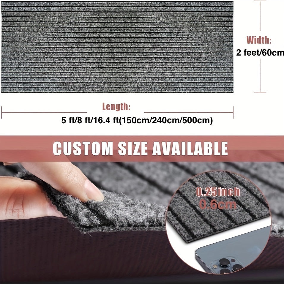 Alfombra antideslizante para interior y exterior, lavable, para entrada, balcón, con respaldo de goma