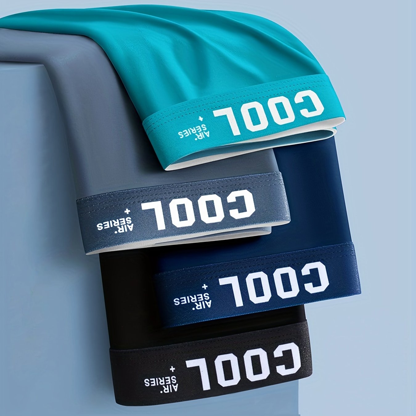 Men's Ultra-Thin Breathable Boxer Shorts 4-Pack Polyester Lycra Stretch Casual