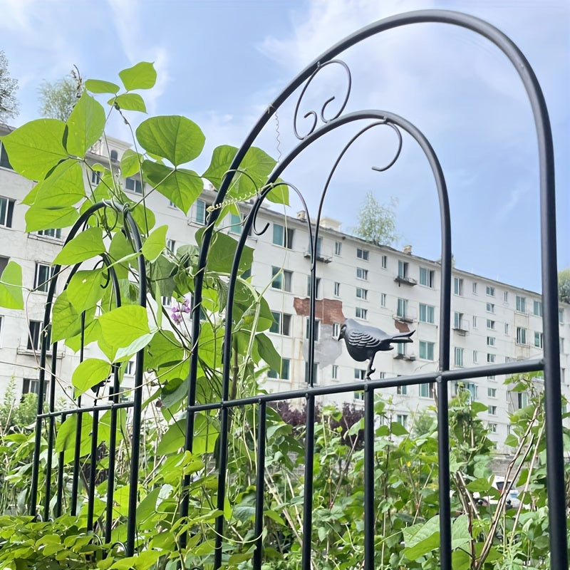Qora metalldan yasalgan ko'tarilish o'simliklarini qo'llab-quvvatlash standi, gül va gullar uchun bog' bog'ich dekoratsiyasi