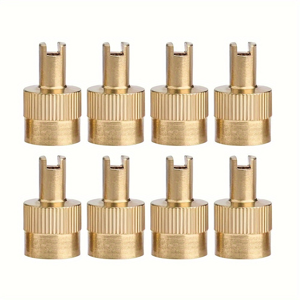 Metal Valve Caps with Core Remover for Cars, Motorcycles, Bikes