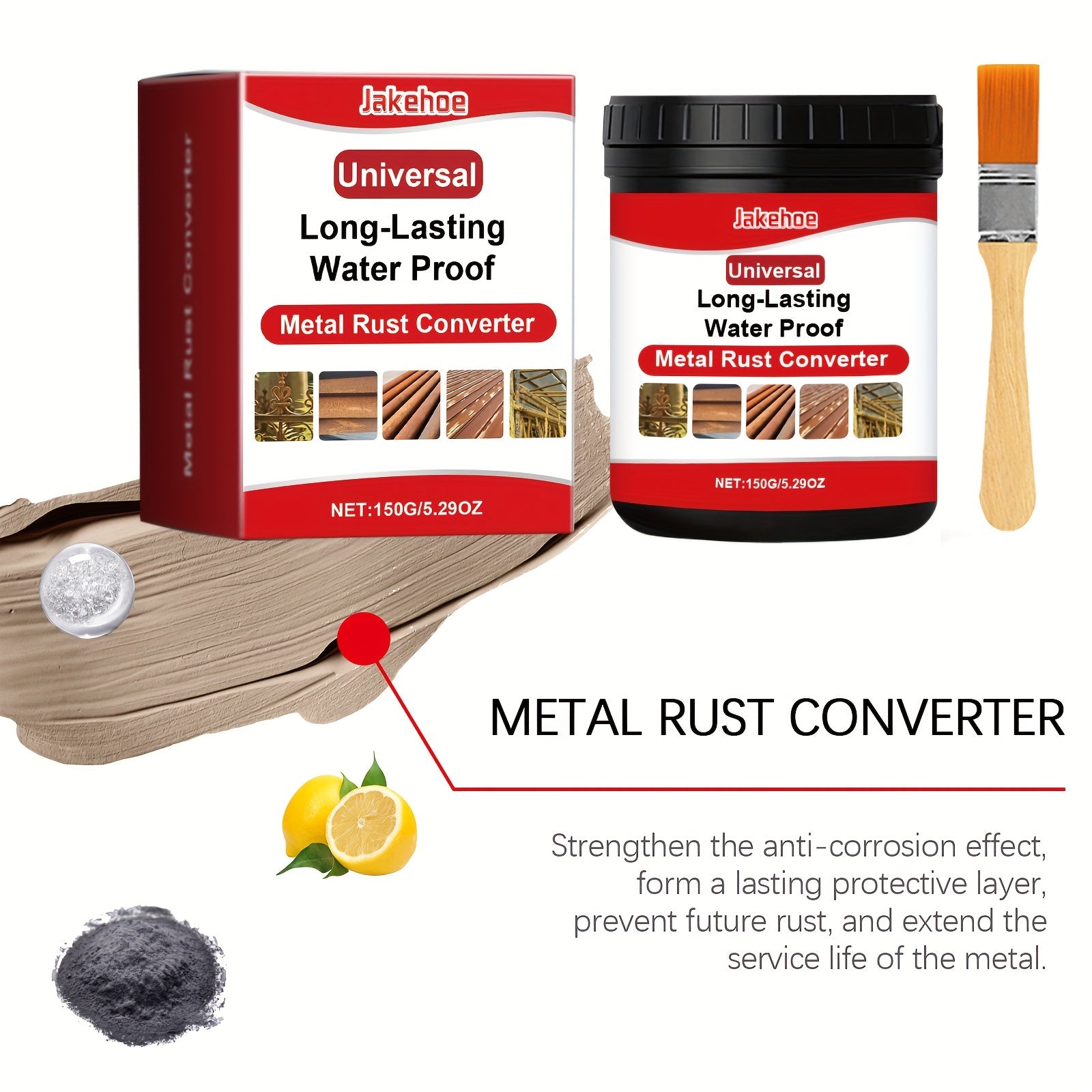 Metal Rust Converter Agent for Household Cleaning and Rust Removal, Anti-Corrosion, Brightening