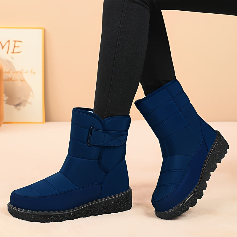 Women's Thick High Top Snow Boots with Plush Insulated Casual Footwear