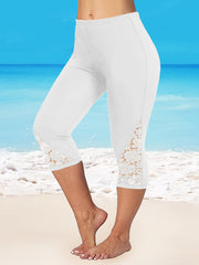 Plus Size Women's High-Waisted Stretchy Non-See-Through Pants Casual Leggings