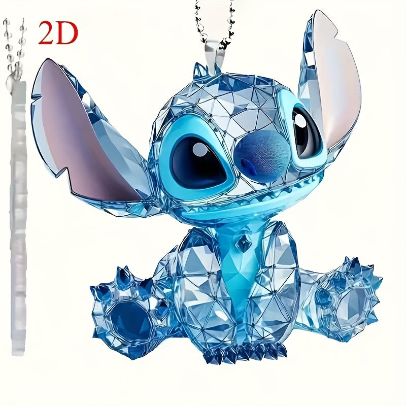 Детское украшение для автомобиля 2D плоское Дисней Стич милый новинка аксессуар