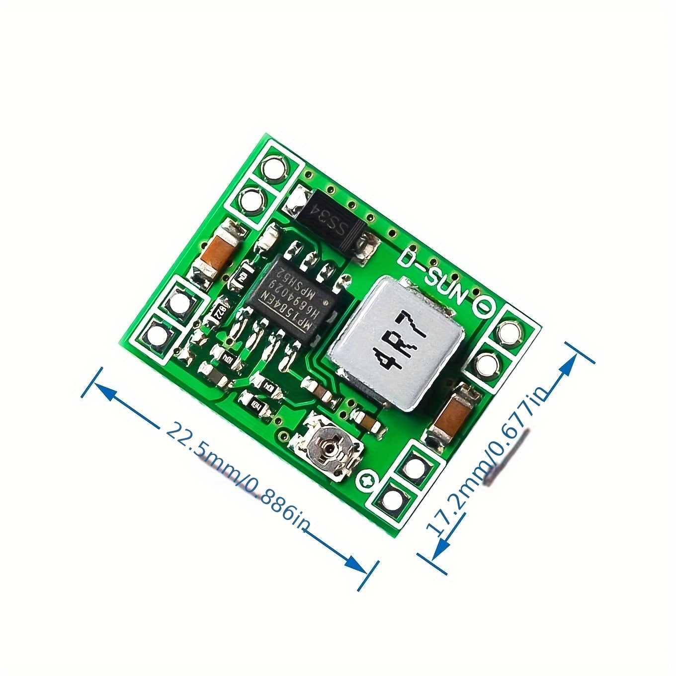 2pcs MP1584EN DC-DC Step Down Converter Module 3A Adjustable Voltage 12V 9V 5V 3V