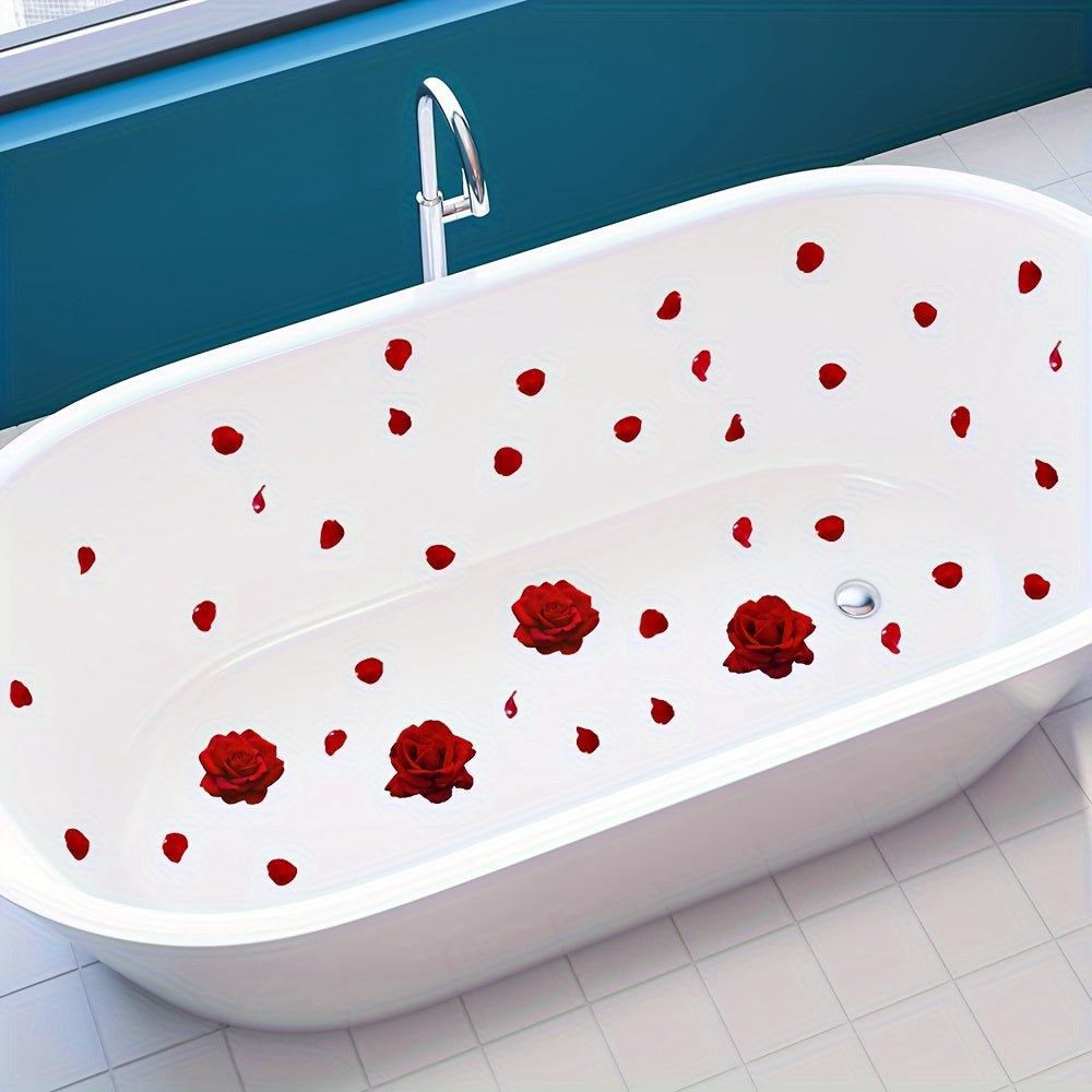 6 шт. Аппликации для ванны в виде розовых лепестков для декора дома на День Святого Валентина.