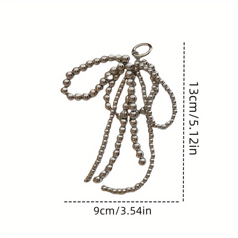 2 Pieces Pearl Butterfly Bow Shoe Accessories and Bag Pendants