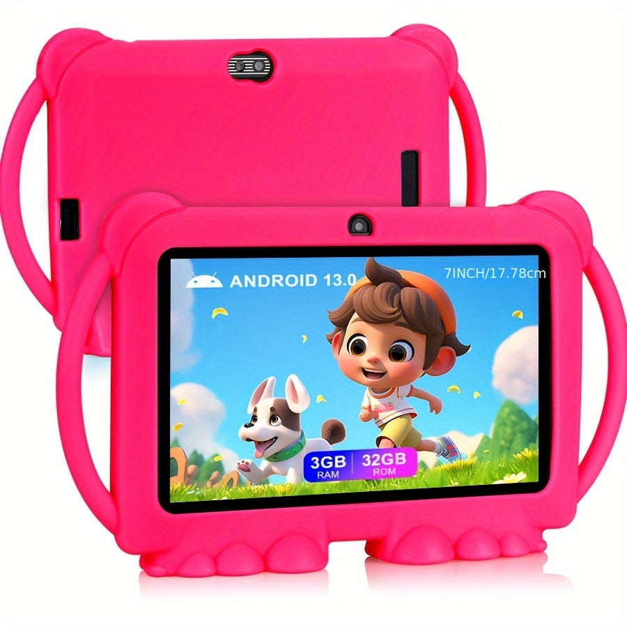 Tableta para niños de 7 pulgadas con 32GB de ROM, 2GB de RAM, Android 11, protección ocular, control parental, funda a prueba de golpes