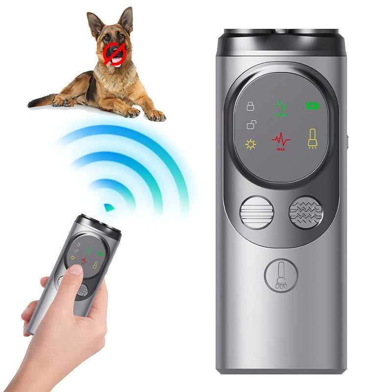 Rechargeable Dog Bark Control Device with LED Flashlight USB Charging Lithium Battery