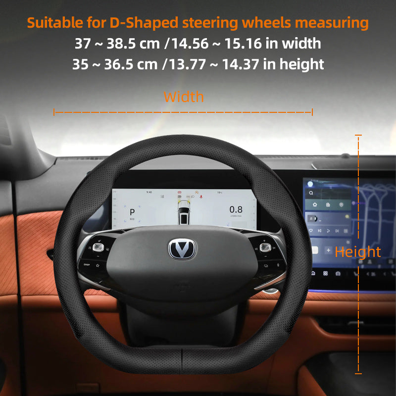 Universal Breathable PU Leather Steering Wheel Cover for Cars Black Burgundy Brown