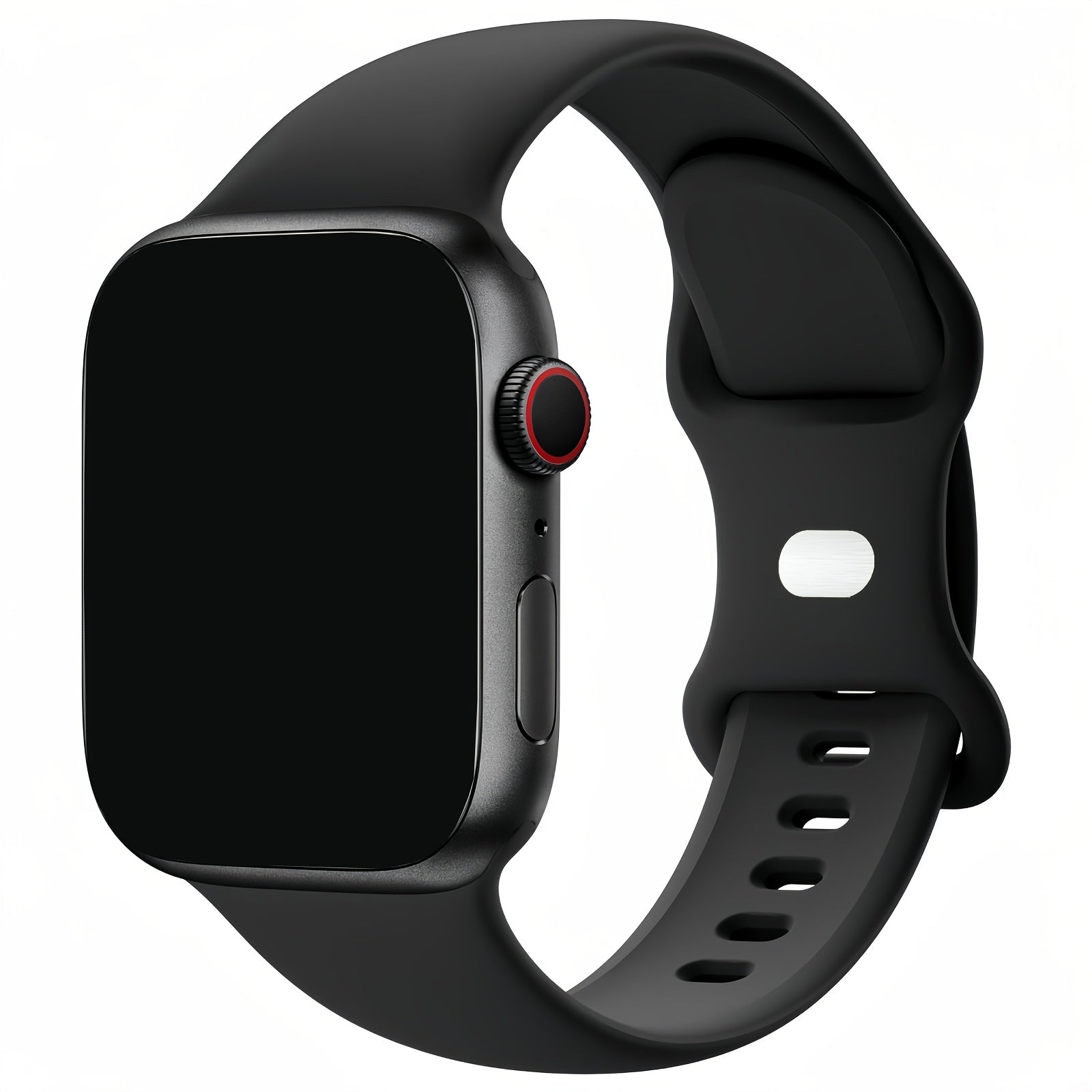 Silicone Waterproof Sweatproof Watch Band for Iwatch Series 9-1 38mm-49mm Butterfly Clasp Skin-Friendly