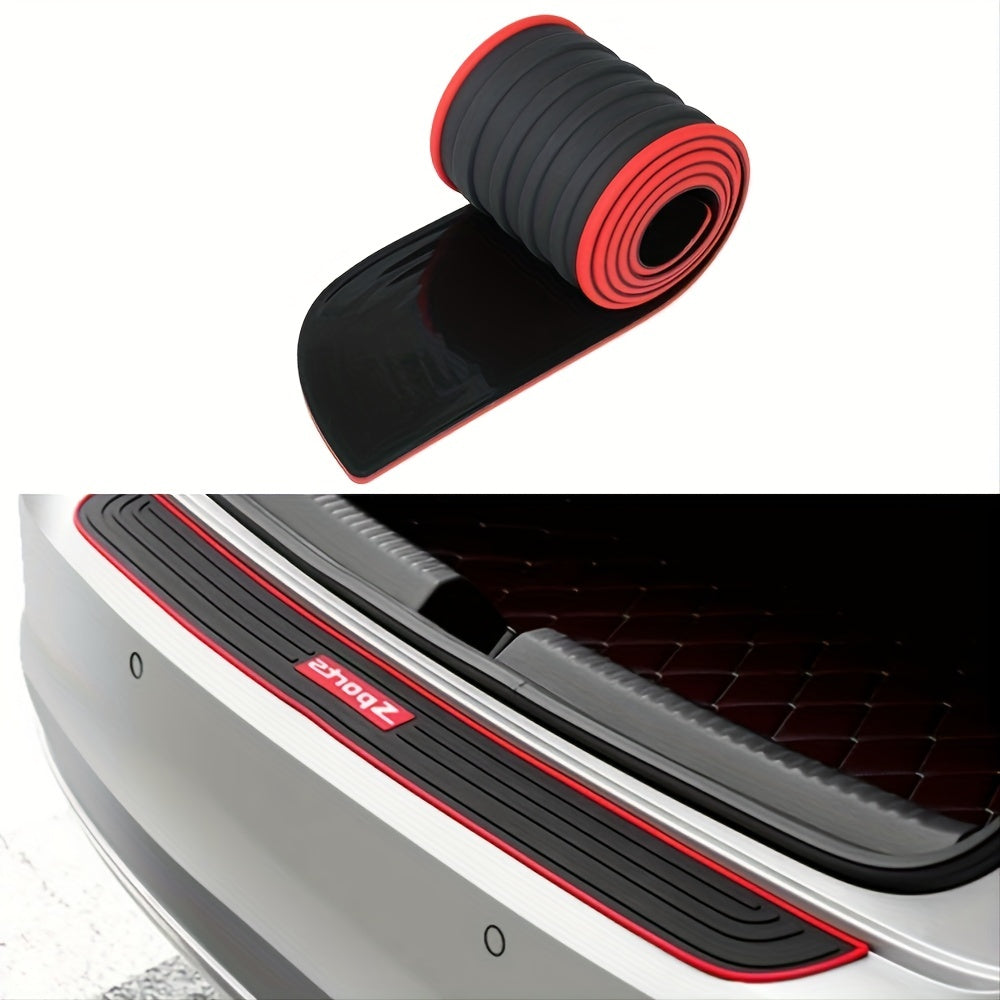 Universal Car Trunk Door Sill Protector Rubber Strip Bumper Guard Black 90cm