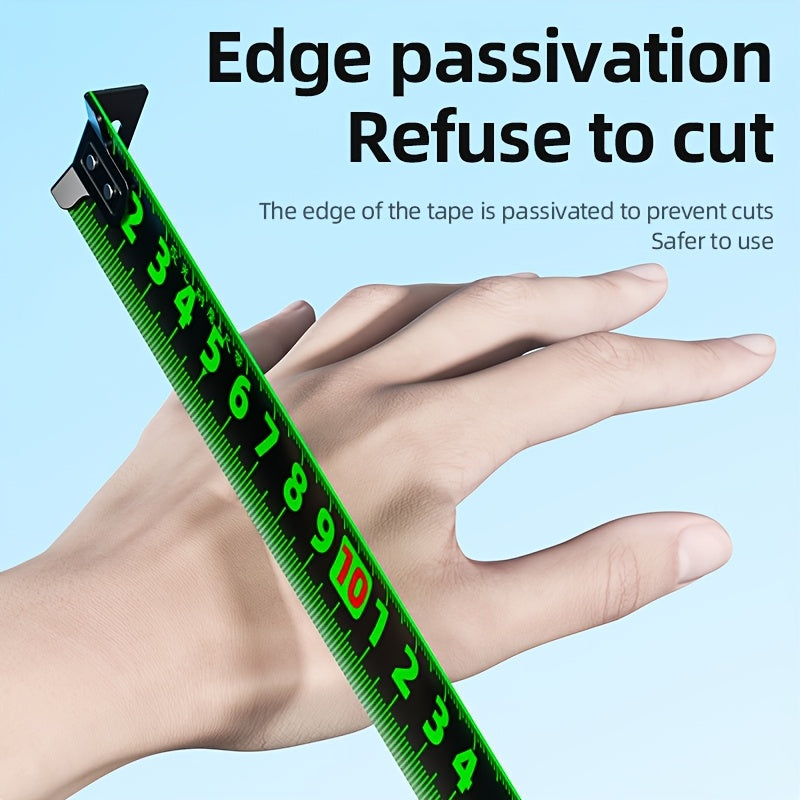 Digital Tape Measure Waterproof ABS Self-Locking Fluorescent Green 5 7.5 10.1 Meter