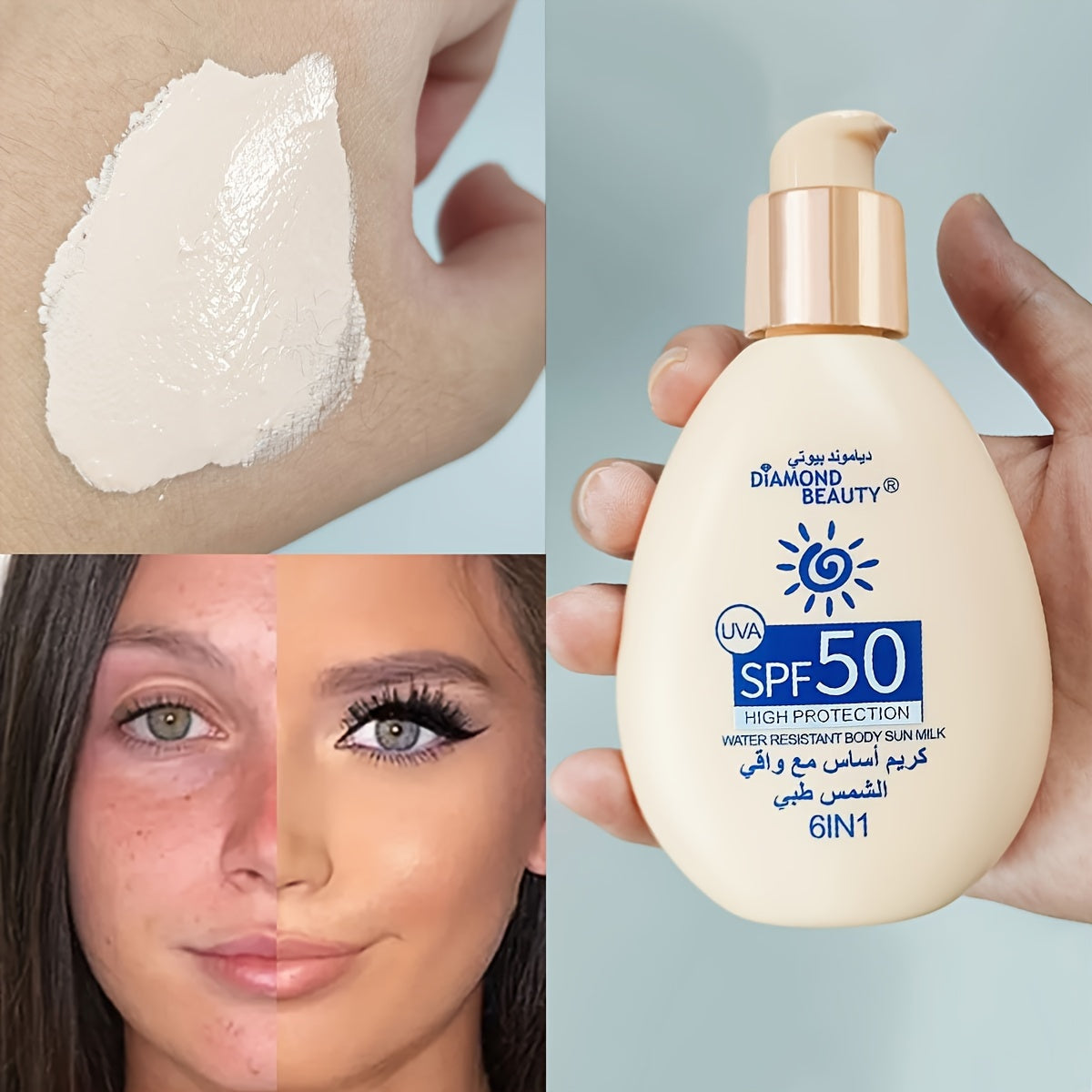 Unisex Lightweight Foundation with Sunscreen Waterproof Long-Lasting