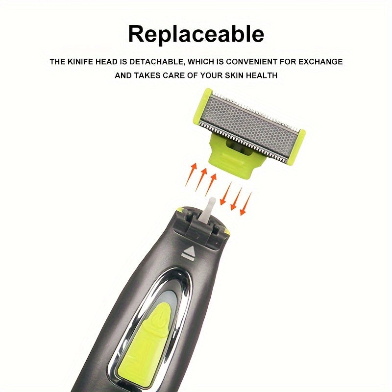 Erkaklar va ayollar uchun USB qayta zaryadlanadigan elektr shaver - T-blade trimmer, soqol va sochni olib tashlash, 300mAh batareya