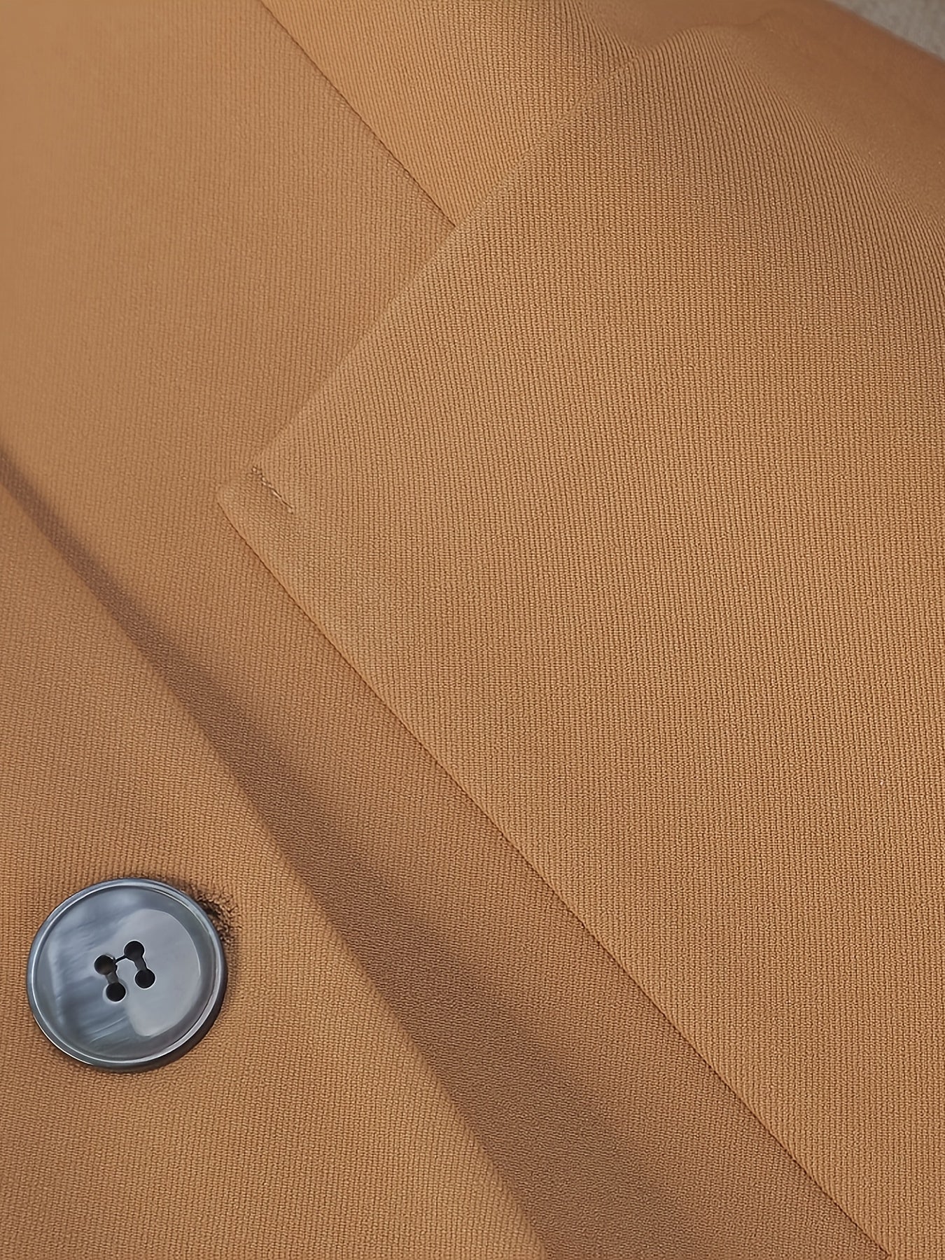 Blazer de mujer con doble bolsillo, poliéster spandex, color sólido, ropa de oficina, primavera y otoño