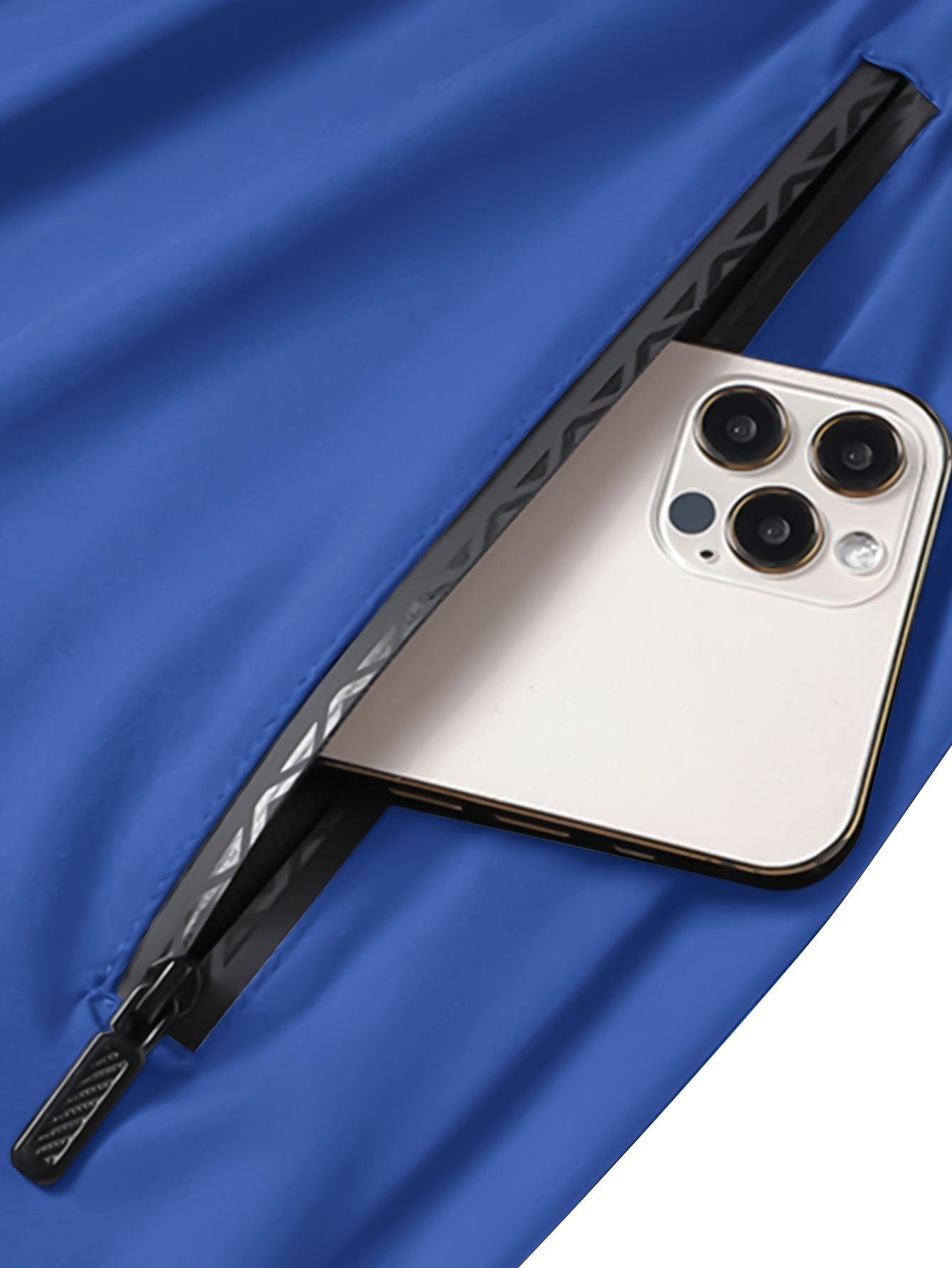 Men's Summer Elastic Fabric Capri Shorts with Drawstring Waist and Zip Pockets