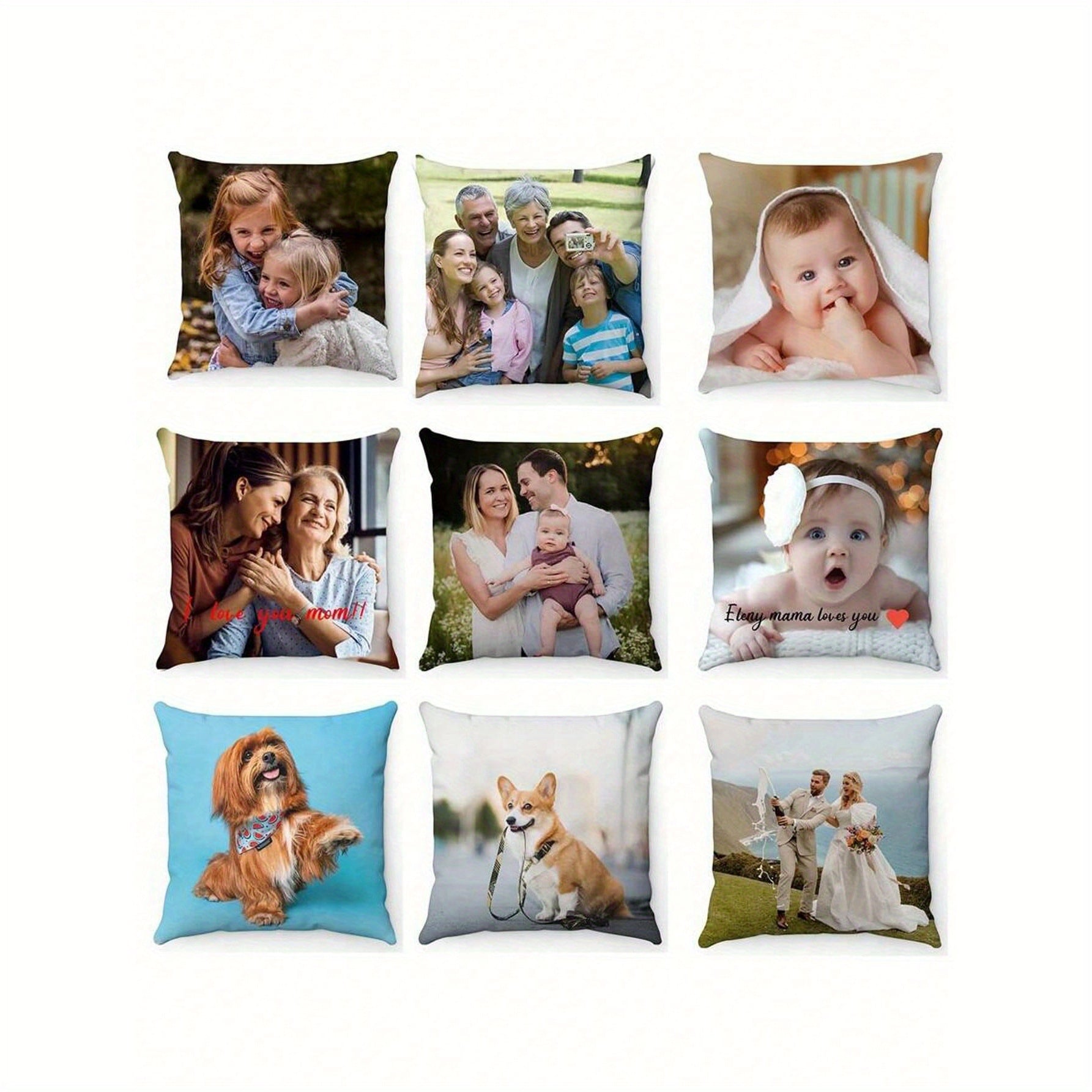 Custom Printed Soft Polyester Pillowcase for Kids Pets and Adults Bedroom Living Room Car