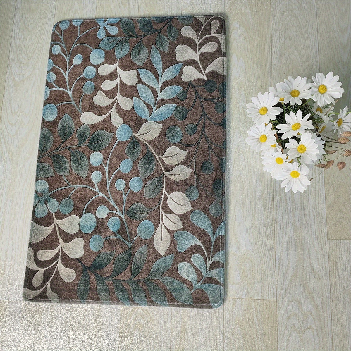 Alfombra de área botánica para sala de estar, dormitorio, pasillo. Múltiples tamaños