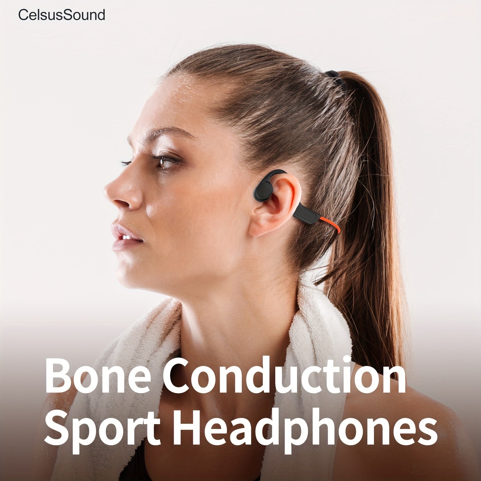 Bone Conduction Headphones Wireless Sweat-Resistant Open-Ear for Active Use