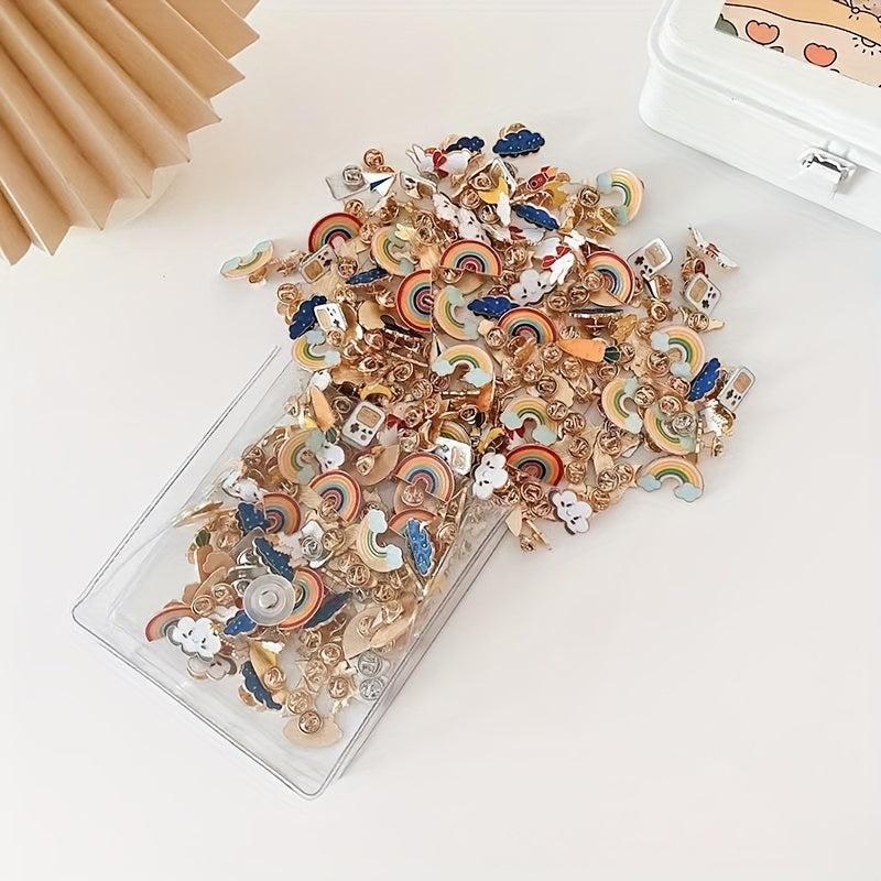 Juego de 10 o 20 encantadores pins de esmalte, broches de aleación, joyería para ropa y sombreros