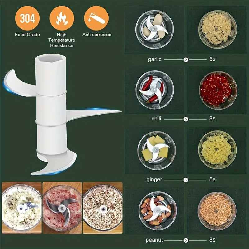 Electric Mini Garlic Chopper with 100/250ml Capacity USB Food Grinder Vegetable Crusher