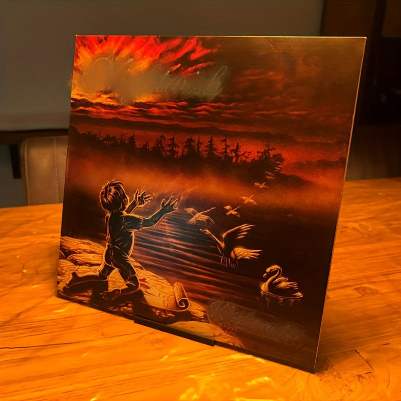 Soporte de exhibición de mesa para discos de vinilo de plástico contemporáneo para audio en casa