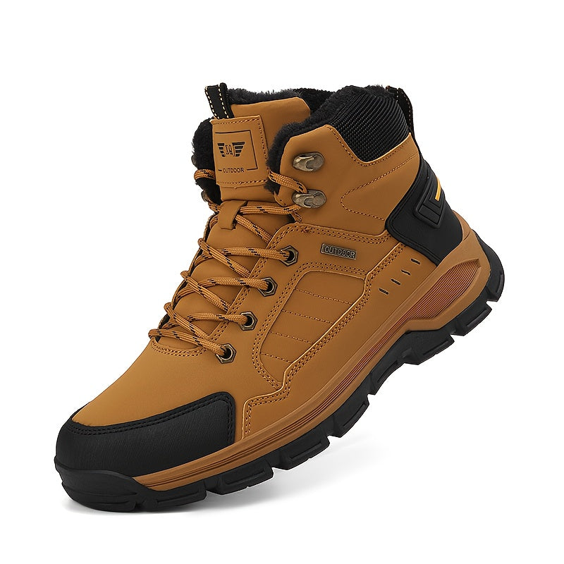 Women's Winter Tactical Boots Non-Slip TPR Sole All-Terrain Hiking Black Tan