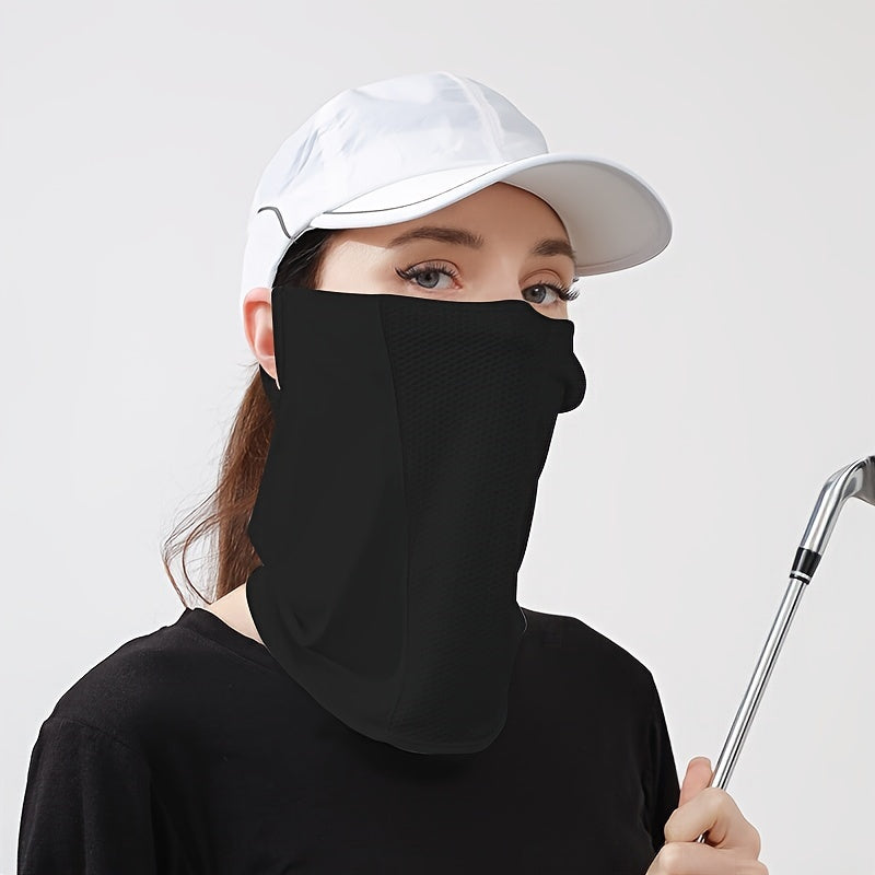 Yozgi Viskozasidan Qilingan Osma Quloq Maskasi, To'liq Yuz va Uzoq Bo'yin Himoyasi Uchun Bahor Dizayni, Velosipedda, Sayohatda, Plyajda yoki Golf O'ynashda UV Himoyasi Uchun Ideal.