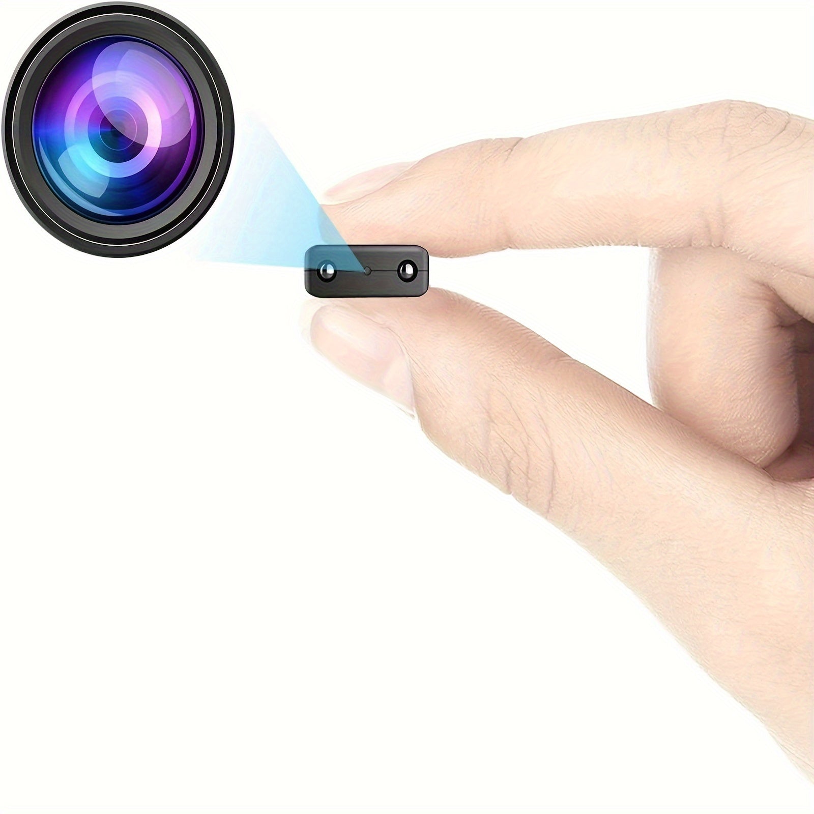 Mini Camera with Night Vision Motion Detection Loop Recording Portable Battery Powered