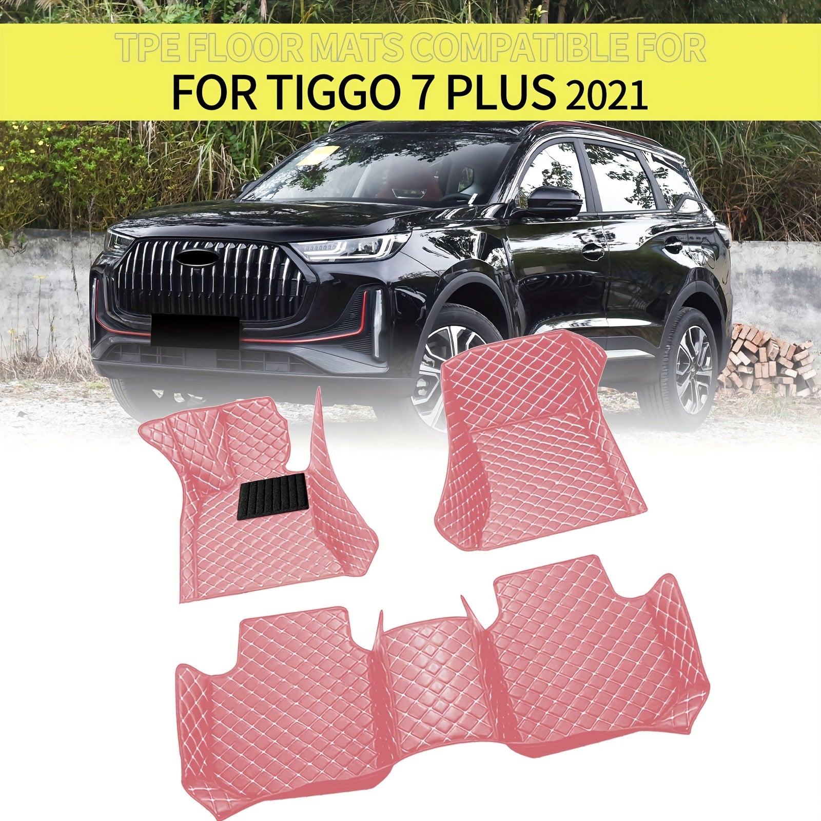 luks faux teri avtomobil pol matolari uch qismli to'plam, chap haydovchi uchun