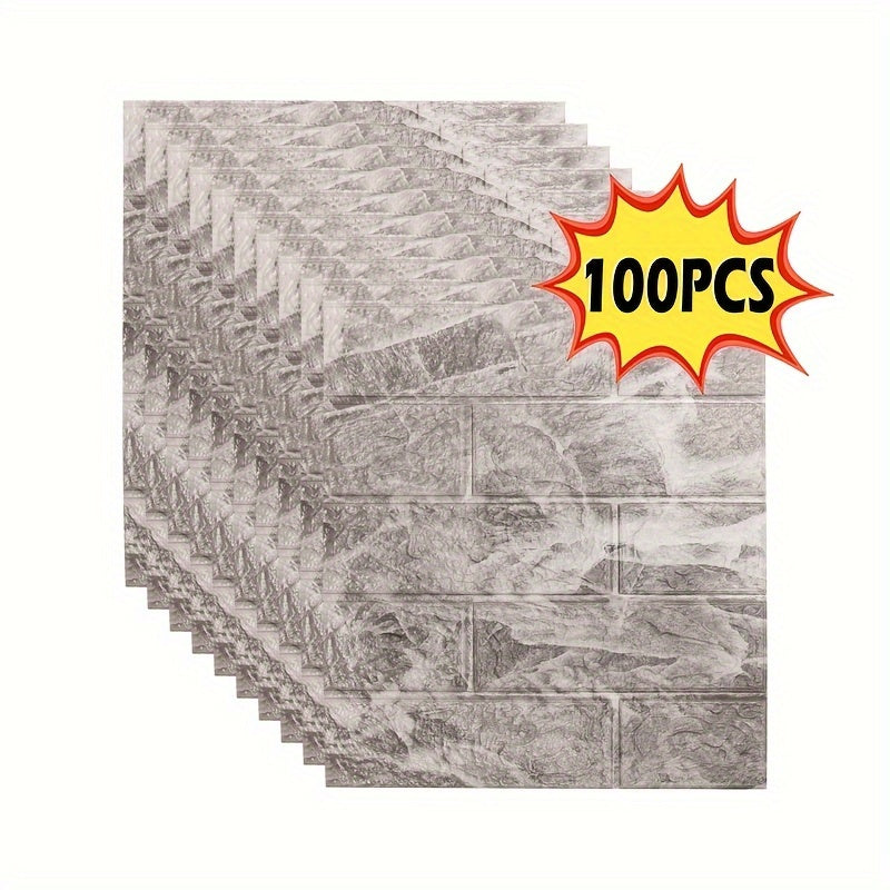 3D Stereo Imitation Brick Wall Stickers 20 50 100pcs Self-Adhesive Waterproof Decor