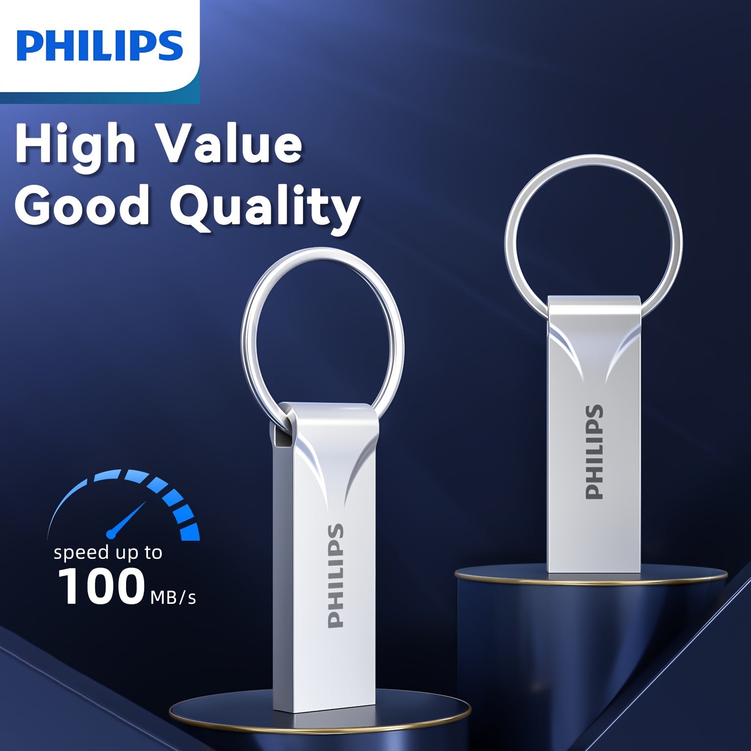 Large Capacity USB Flash Drive with Keychain Portable Storage 8GB 128GB