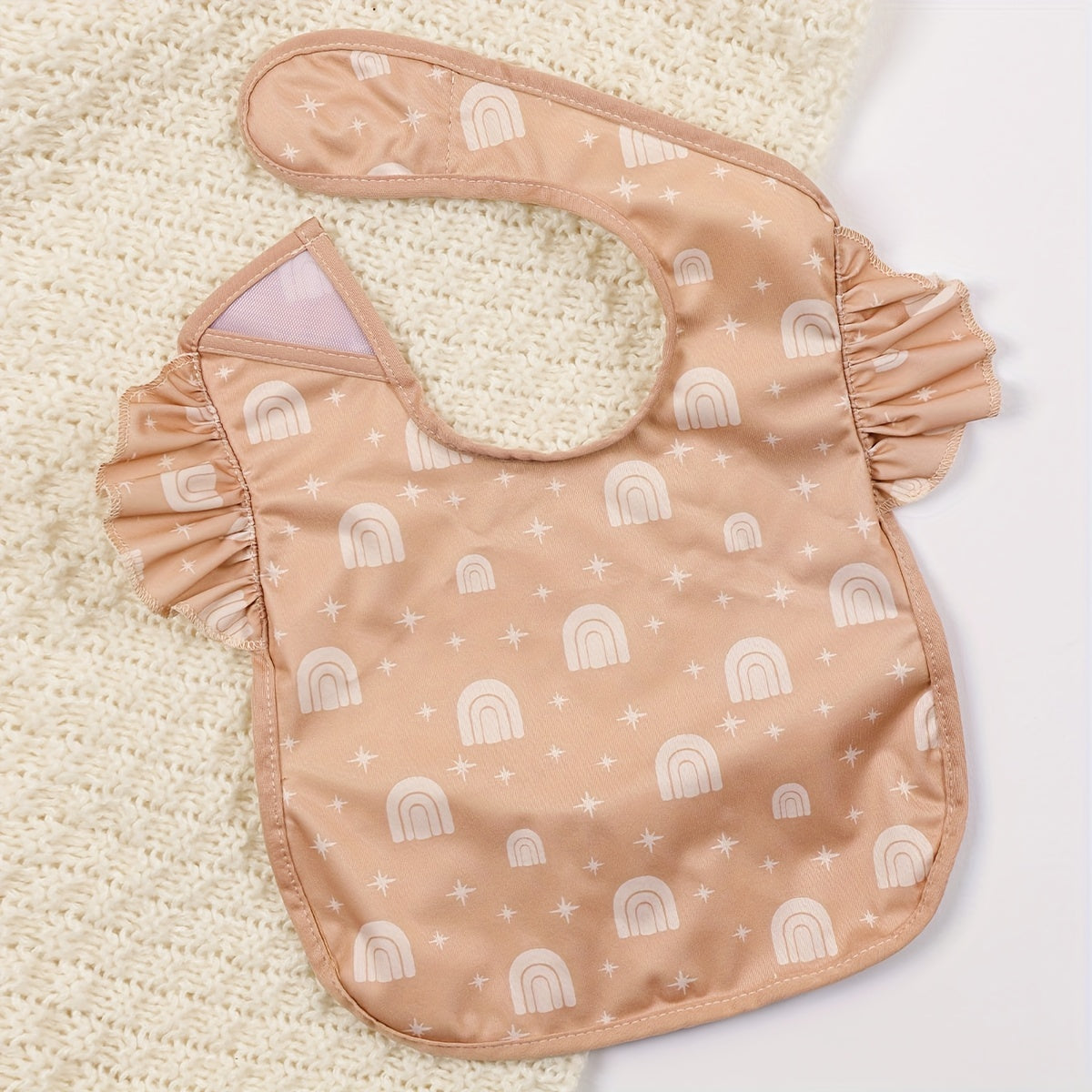 Babero impermeable para niños, de tela reciclada, ajustable, con gran bolsillo, multicolor