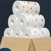 200 Sheets Reusable Kitchen Paper Towels Multifold Roll for Cleaning and Absorbing