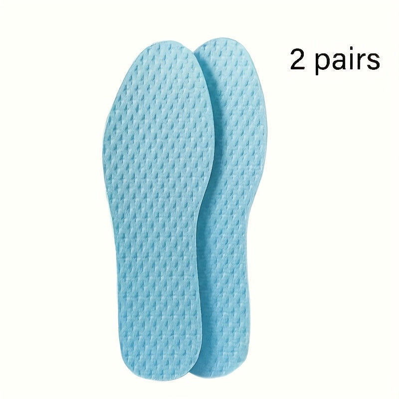 Unisex Summer Breathable Cooling Shoe Insoles 2 Pairs Purple Blue