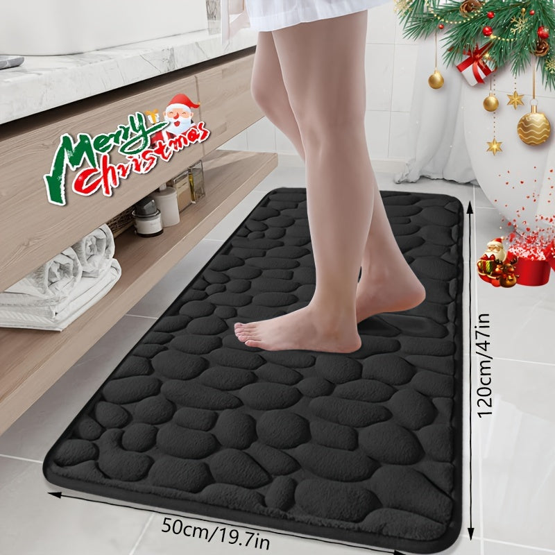 "Xotira Ko'pikli Hammom Gilami To'plami, Yuqori Singdiruvchan, 25D Ko'pik Qattiqligi, Yumshoq Sirpanmaydigan Hammom Gilami Ichki Foyda Uchun, Mashinada Yuvish Mumkin, Kirish Joyi, Xona va Bayram Rojdestvo Bezaklari Uchun Mukammal - Polyesterdan Yasalgan"