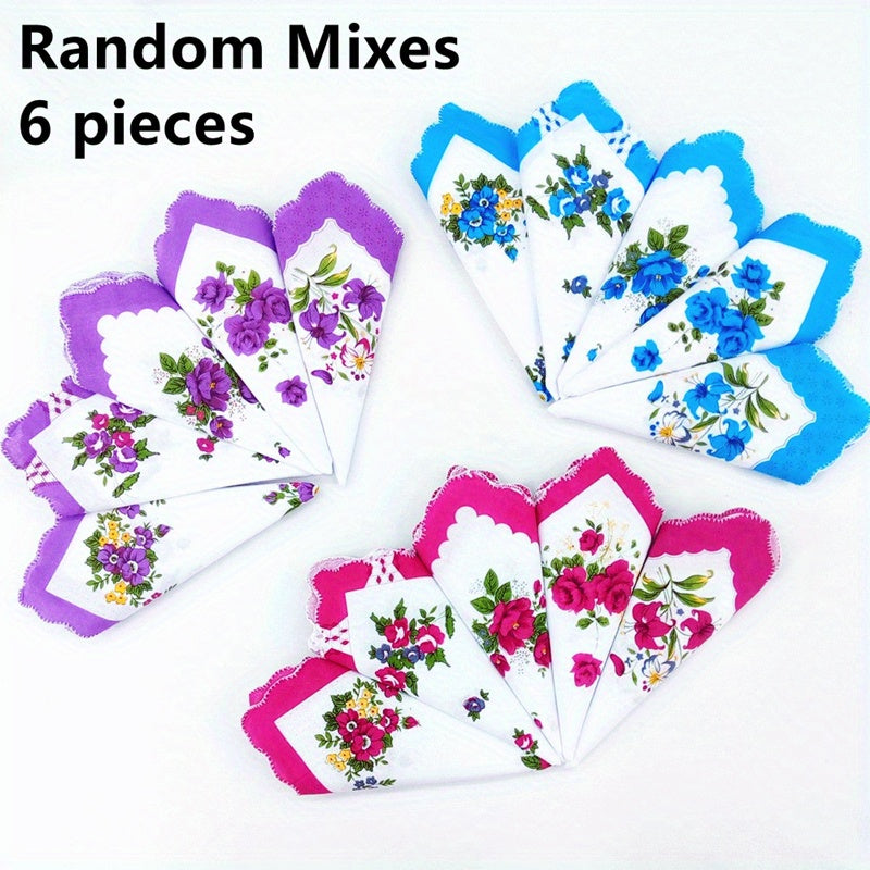 Assorted Cotton Handkerchiefs for Men and Women 27.94 cm Pack of 6 10 or 15