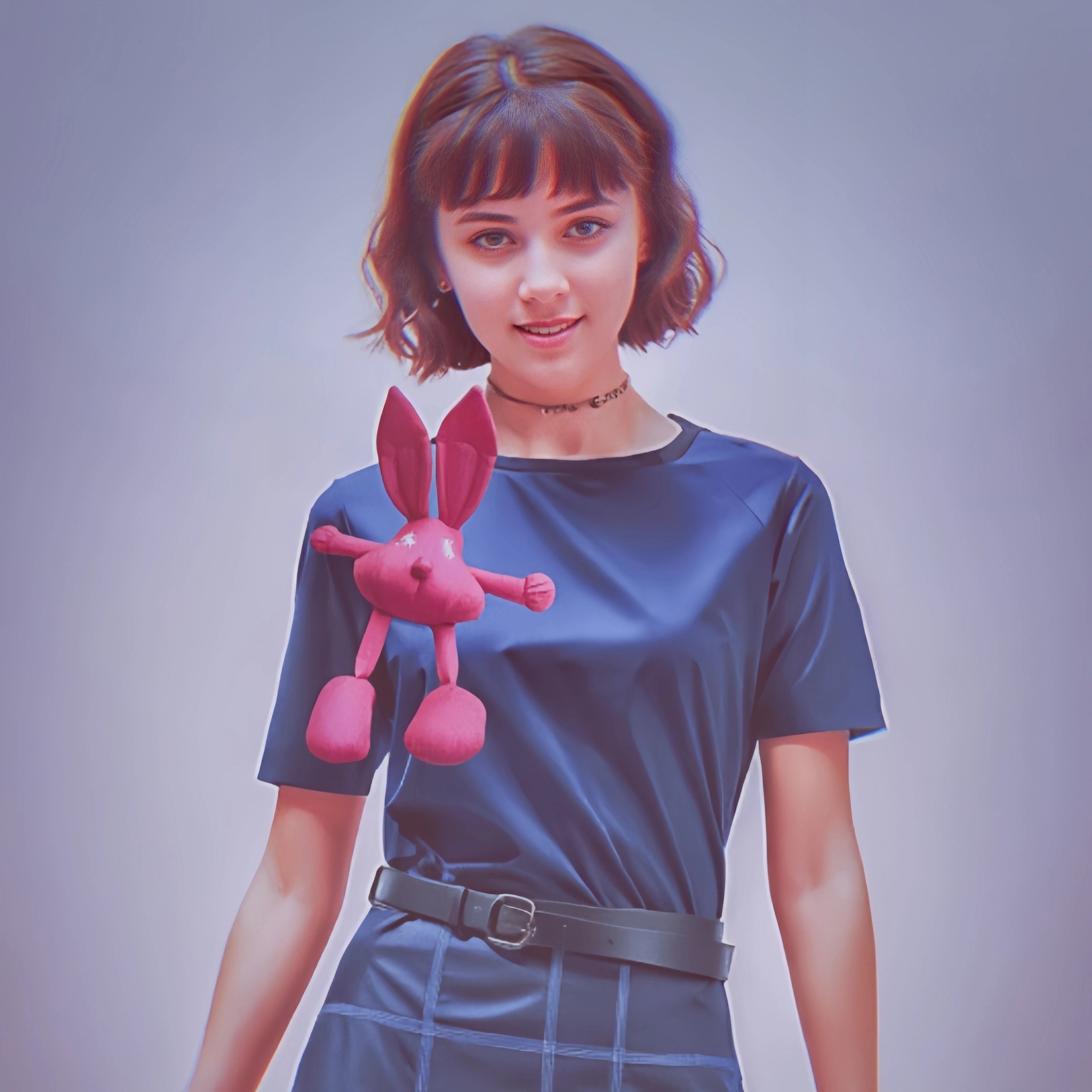 Fabric Rabbit Brooch Pin for Women Men Animal Shape Clothing Bag Accessory