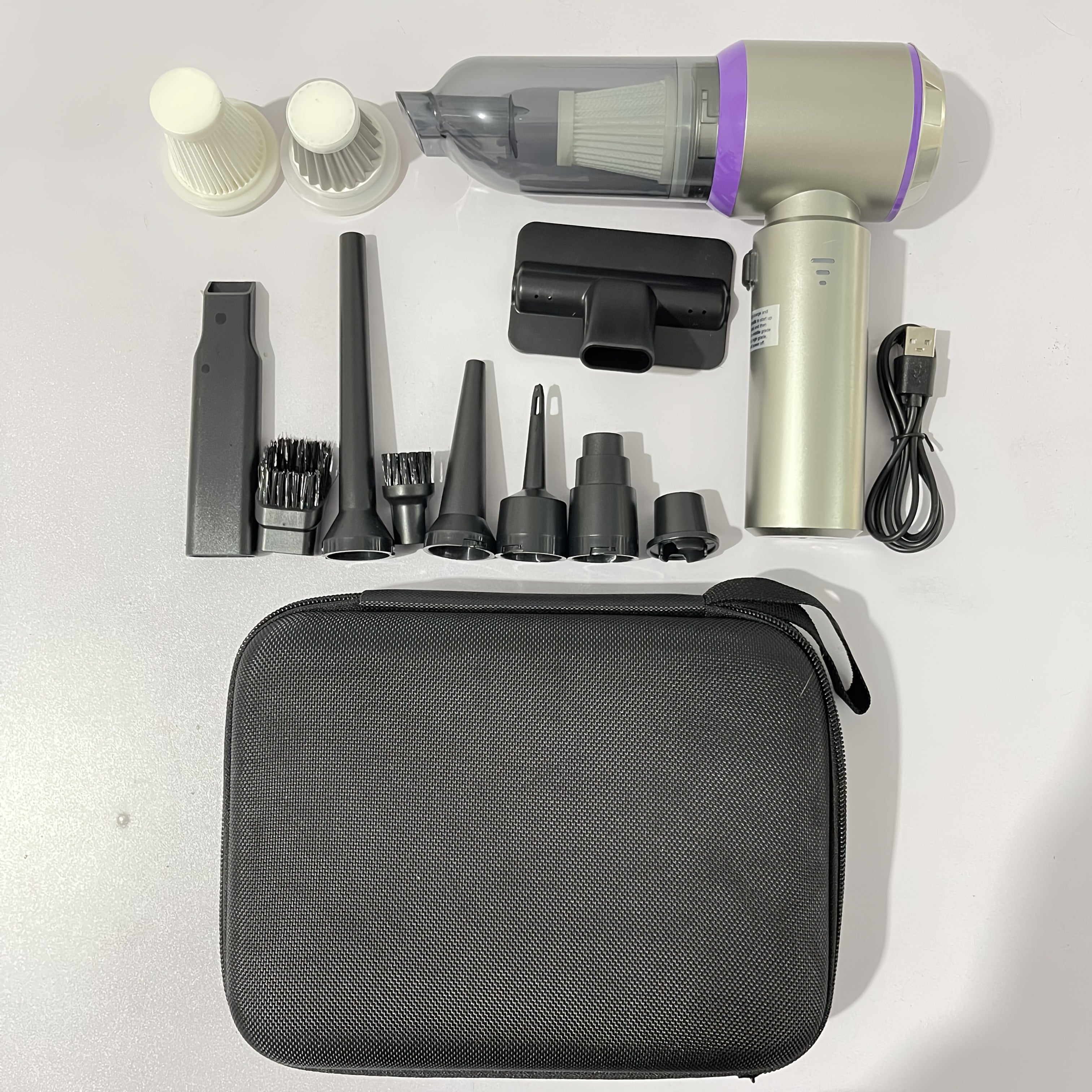 Aspiradora inalámbrica de mano portátil con alta succión y filtros