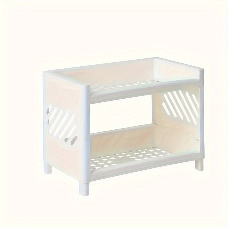 Estante de almacenamiento de plástico para cocina para utensilios y artículos de mesa, no necesita electricidad