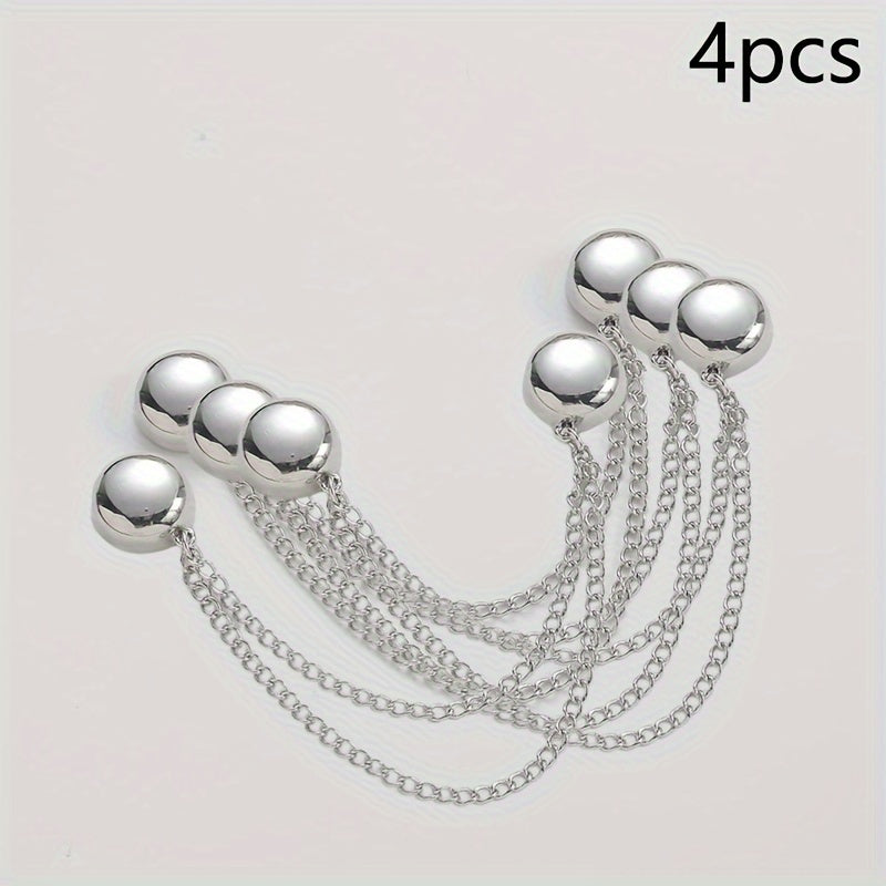 4шт магнитных зажимов для брюк без шитья, съемная подгибка для женщин, регулируемый пряжка