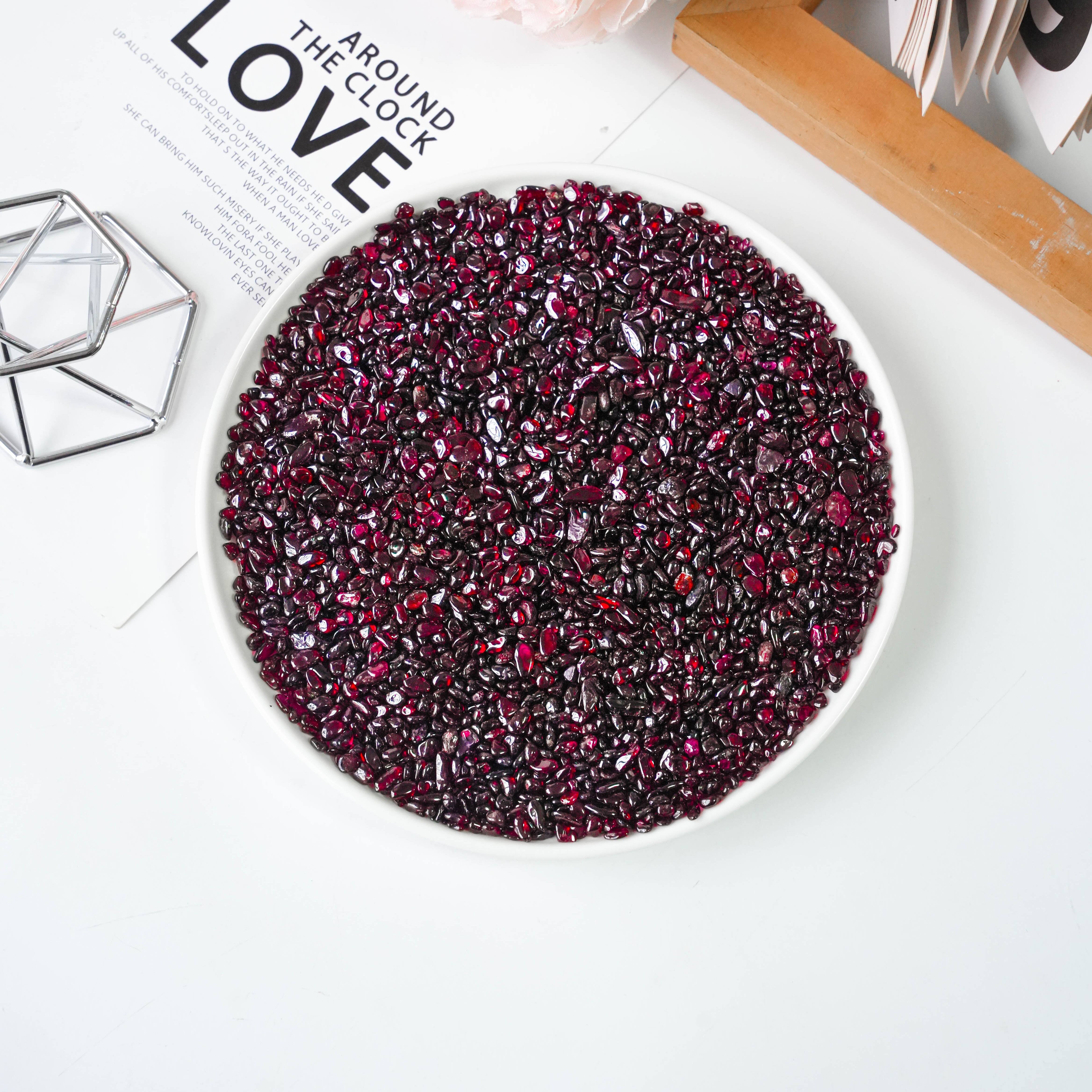 Natural Garnet Gravel for Fish Tanks and Gardens Polished Stones for Aquatic and Landscape Use