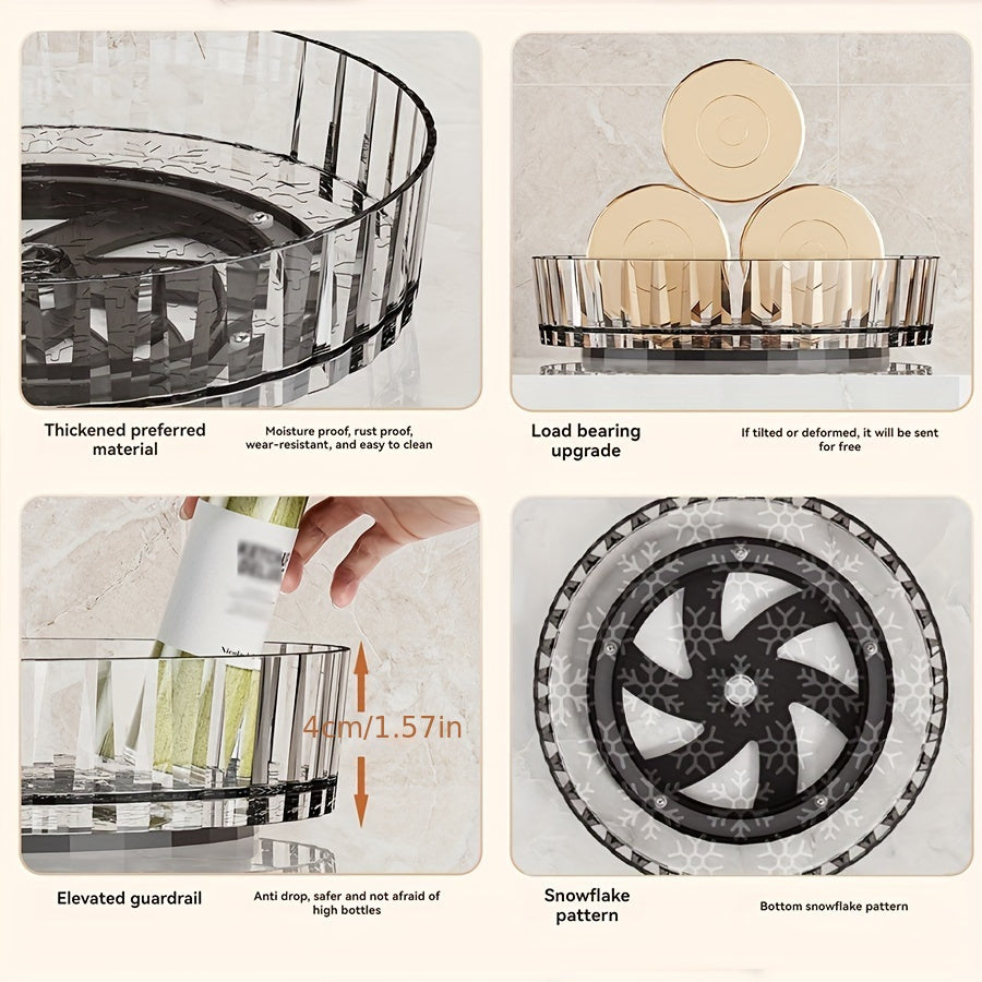 Rotating Spice Rack Organizer Desktop Storage Box Kitchen Utensil Holder