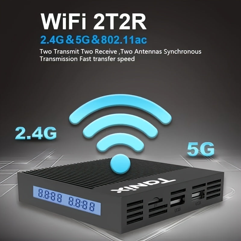 Android TV Box with Amlogic S905X4, Android 11, 4GB RAM, 32GB/64GB Storage, Wi-Fi 2.4G/5G, 100m LAN