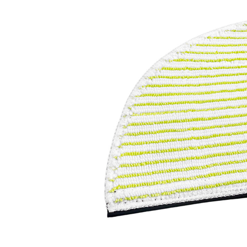 Replacement Mop Cloth for Robotic Vacuums Polyester Elastic Edges Yellow White Stripes Machine Washable
