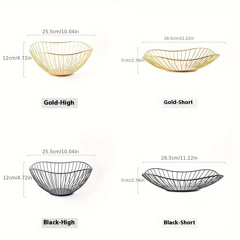 Cesta de fruta de malla de metal dorado resistente a la oxidación con malla antideslizante para almacenamiento en la cocina