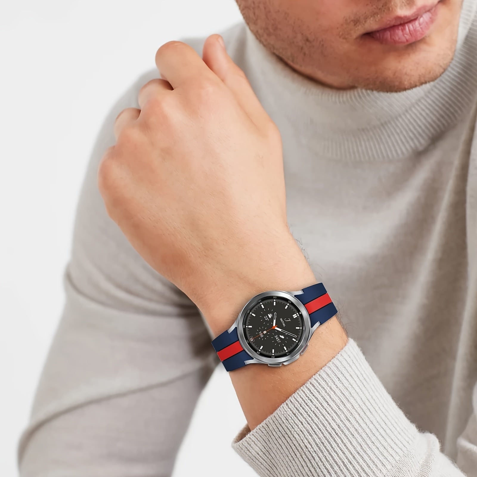 Soft Silicone Sport Watch Band for Men Women Compatible with Samsung Galaxy Watch 4 5 6 7