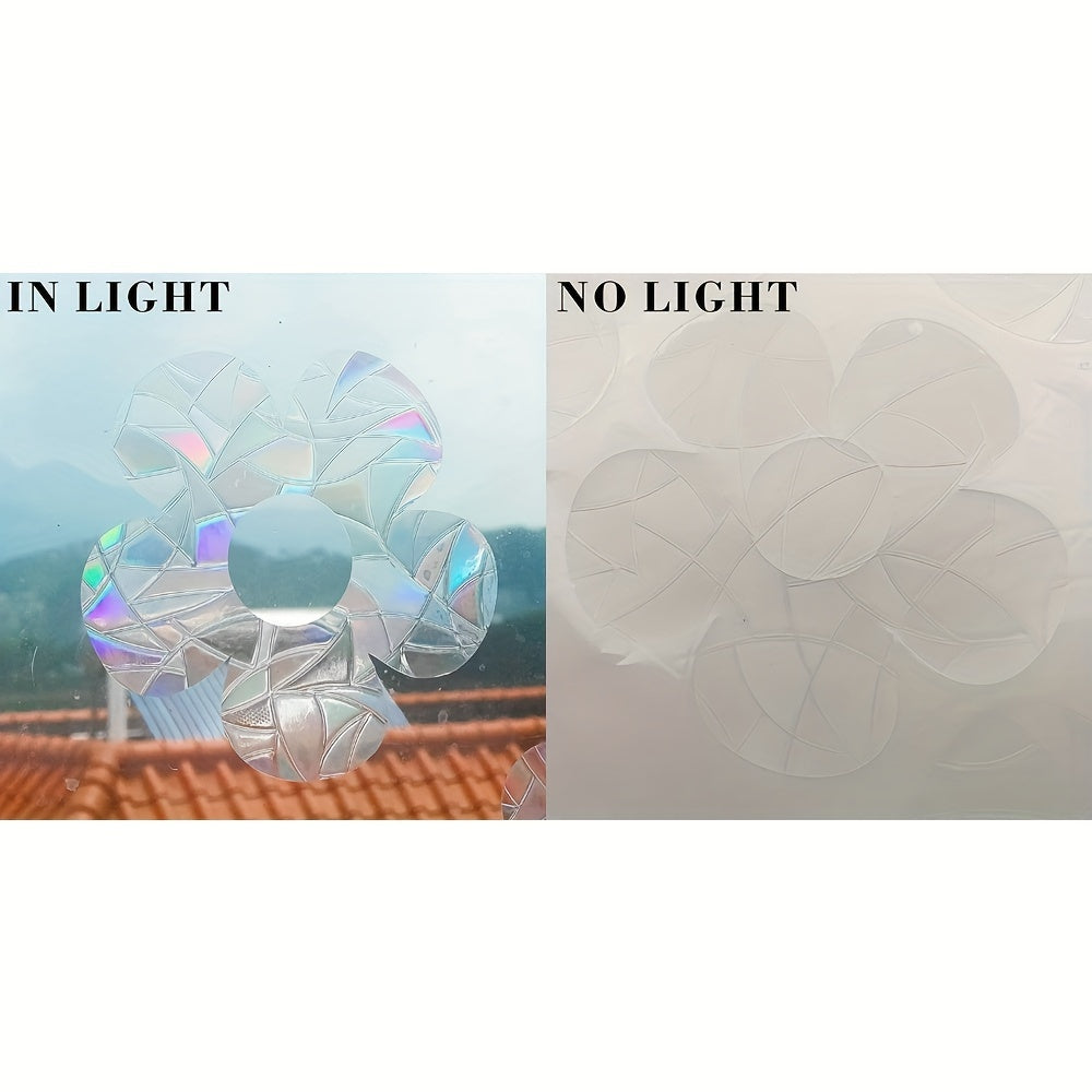 Rainbow Flower Window Clings Set of 13 Reusable Bird Collision Decals